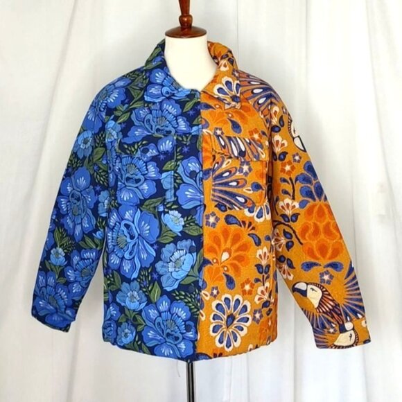 FARM RIO Jacket S Mixed Yawanawa Double Face Reversible Winter - Picture 6 of 16